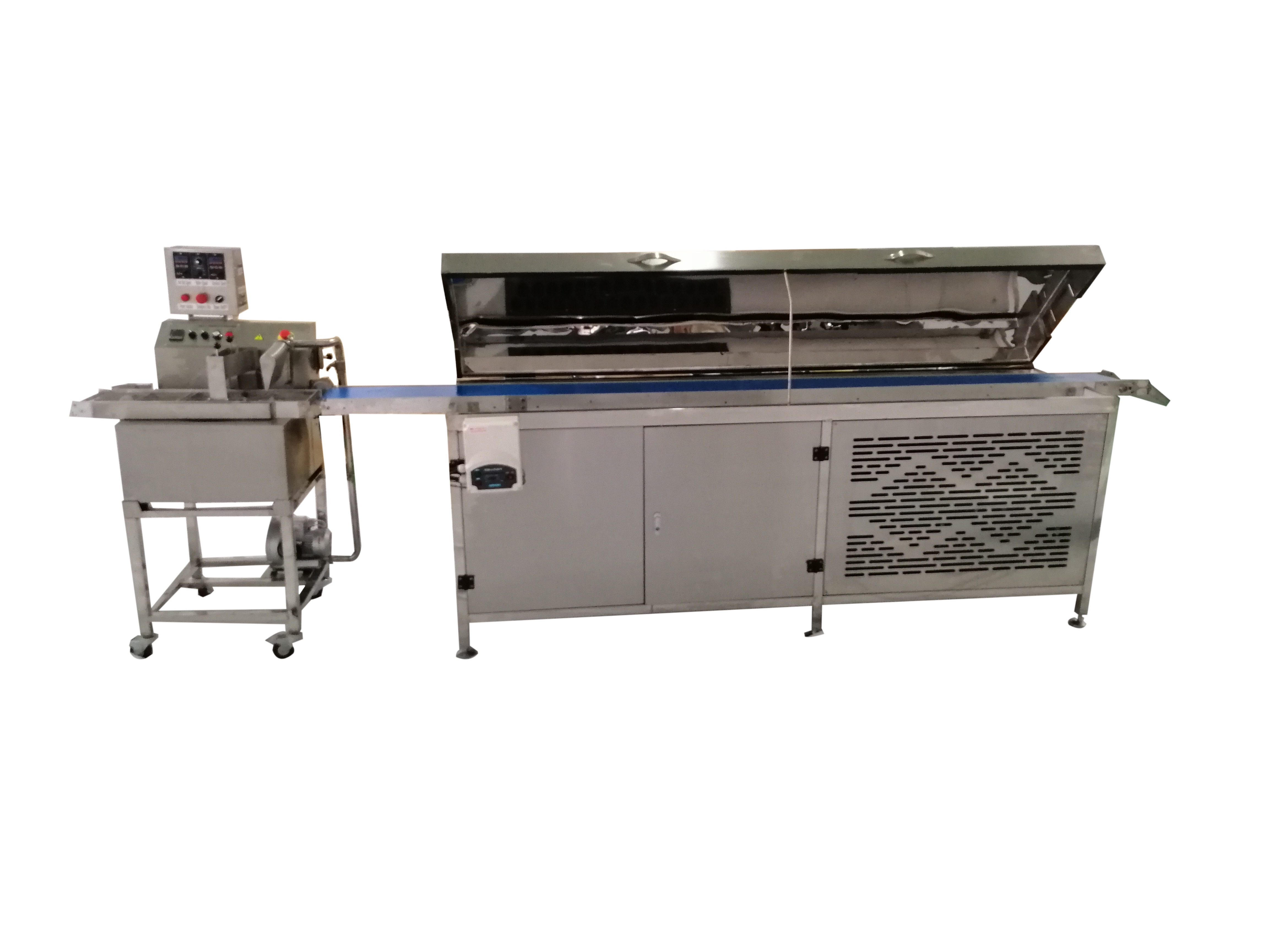 New trial-chocolate coating machine for energy balls, protein balls, fruit balls