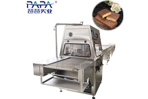 600mm cookie nuts bar chocolate application through enrober