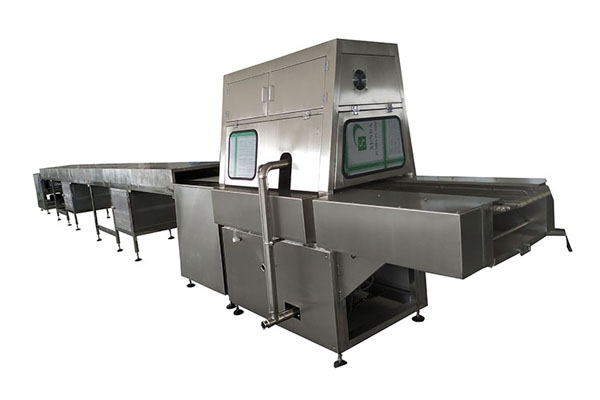 Big Discount Snack Tray Arranging Machine -
 Undergobing and over robing complete enrober production line – Papa