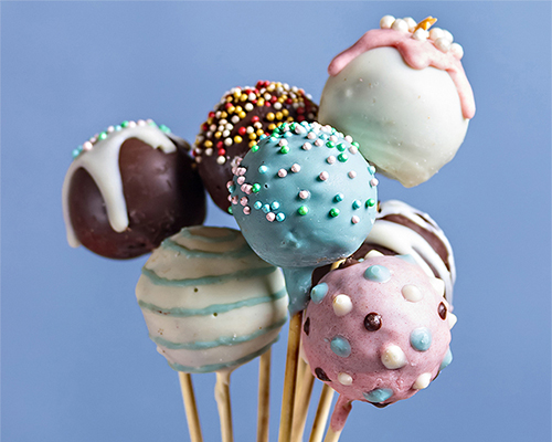 Cake pops. Sweet food. Colorful