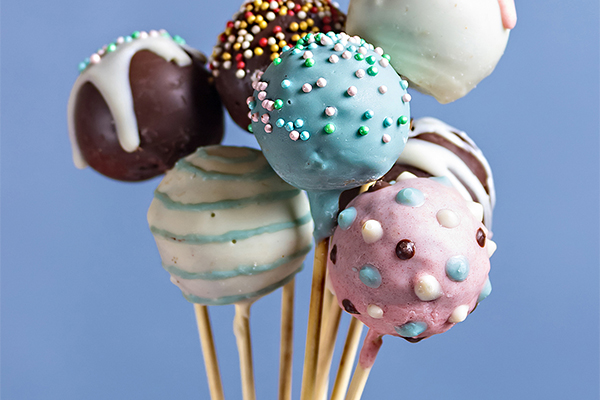 Cake pops. Sweet food. Colorful