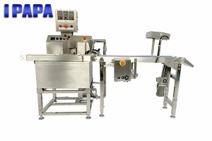chocolate enrobing machine with cooling fan