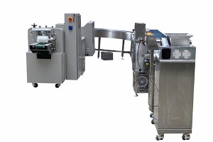 Automatic protein bar extruder machine with chocolate coating and packing machine line