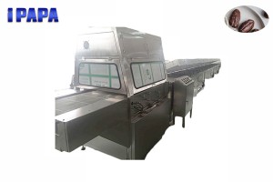 Chocolate coating machine for dates