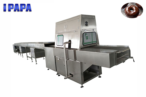Cheap price Automatic Mooncake Tray Arranging Machine -
 Chocolate coating machine for doughnut – Papa