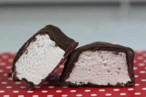 Chocolate coating machine for marshmallow