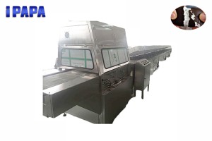 Chocolate coating machine for marshmallow