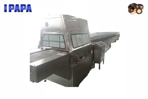 Chocolate coating machine for beans