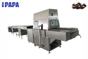 Chocolate coating machine for beans