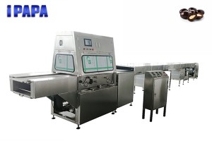 Chocolate coating machine for nuts