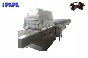 Chocolate coating machine for plums