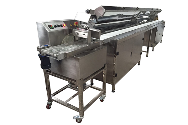 factory customized Ladoo Machine -
 Automatic chocolate tempering mini chocolate enrober with cooling tunnel – Papa