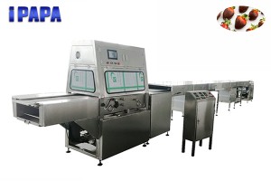 Chocolate coating machine for strawberries