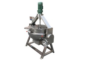 Auto tilting titling type syrup cooker with planetary stirring