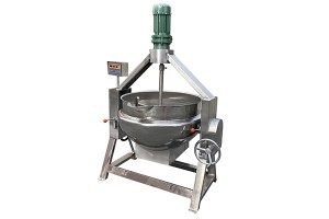 Auto tilting titling type syrup cooker with planetary stirring