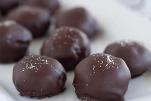 Chocolate coating machine for truffles