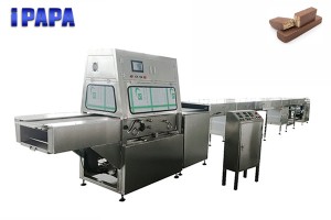 Chocolate coating machine for wafers