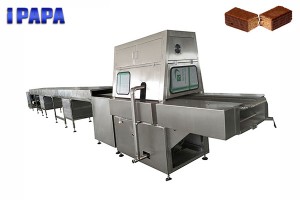 Chocolate coating machine for wafers
