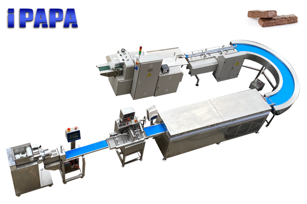 Personlized Products Mooncake Tray Aligning Machine -
 Complete production line chocolate protein bar machinery packaging line – Papa