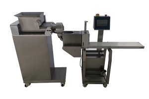 Chocolate bar extruder machine for bar snacks