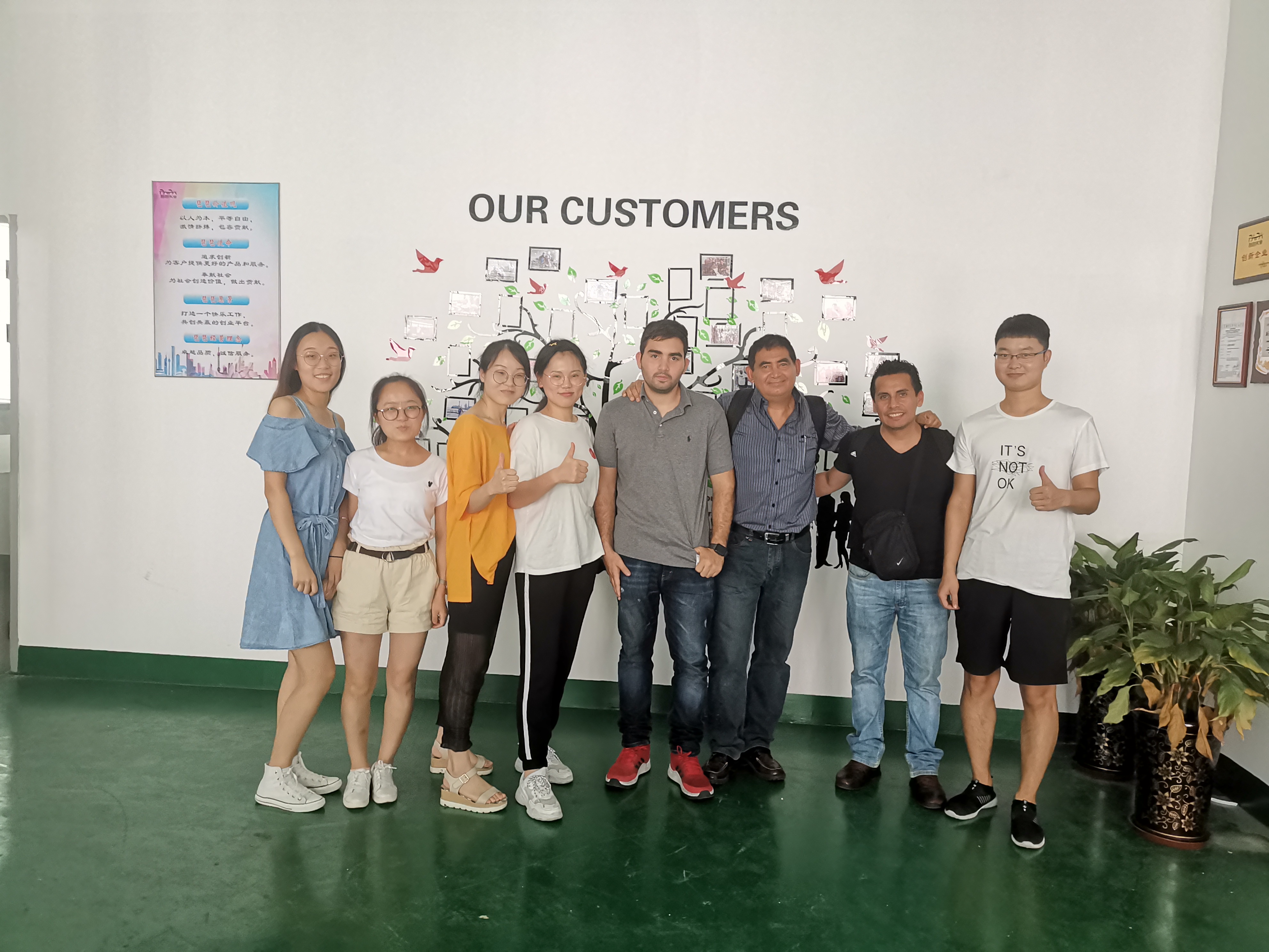 Mexican customers recently visited the company