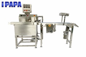 Small Chocolate Coating Enrobing Machine Without cooling tunnel