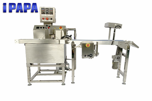 Reliable Supplier Chocolate Refiner Conche -
 Small Chocolate Coating Enrobing Machine Without cooling tunnel – Papa